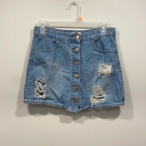 Denim mini skirt